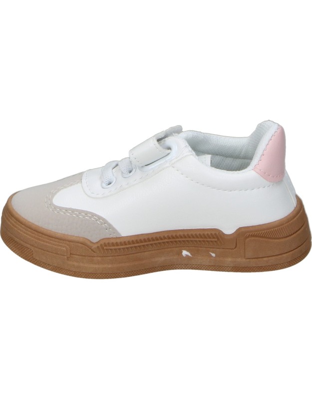 Zapatillas respetuosas infantiles ÑAKOS 8015 blanco y rosa