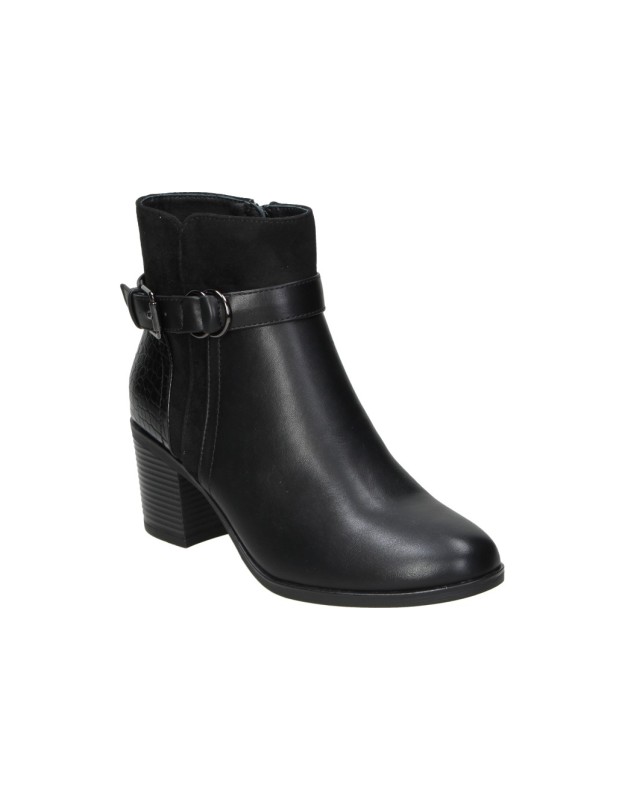 Botines con tacón AMARPIES asy29521 negros para mujer