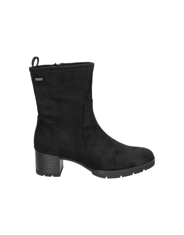 botines de piel con tacon nature abedul 01 negro para mujer 36