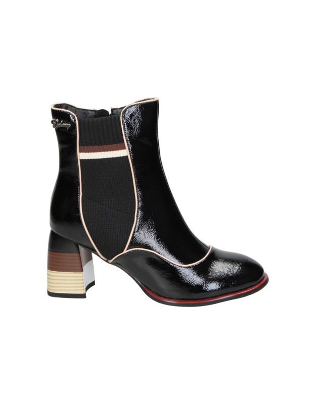 botines de tacon rockaway 84563a en negro 37