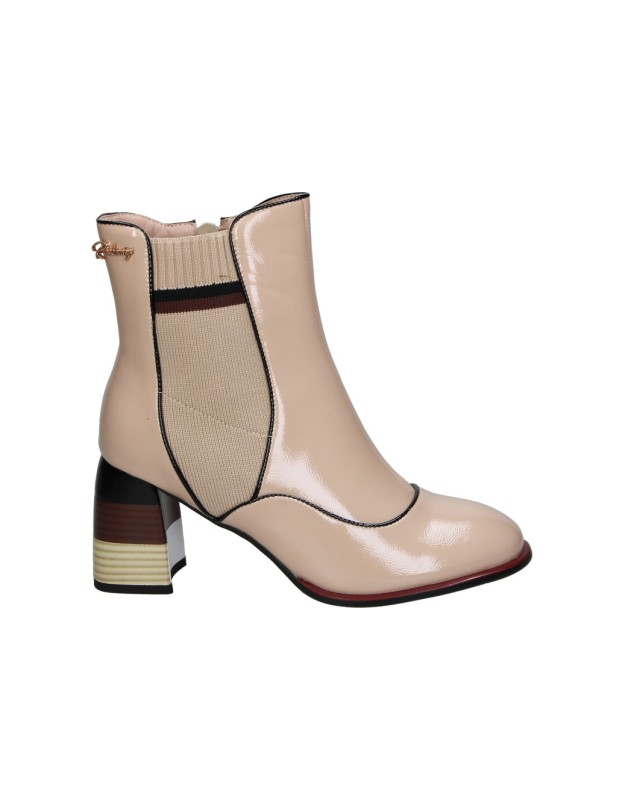 botines de tacon rockaway 84563b en beige 39