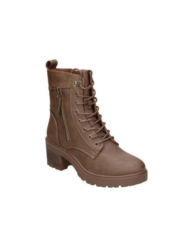 Botines de tacón Skydiva Flex marrones para mujer