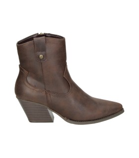 Botines cowboy de tacón SKYDIVA Flow marrones para mujer
