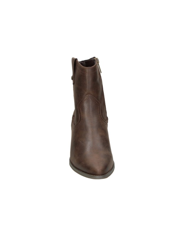 Botines cowboy de tacón SKYDIVA Flow marrones para mujer