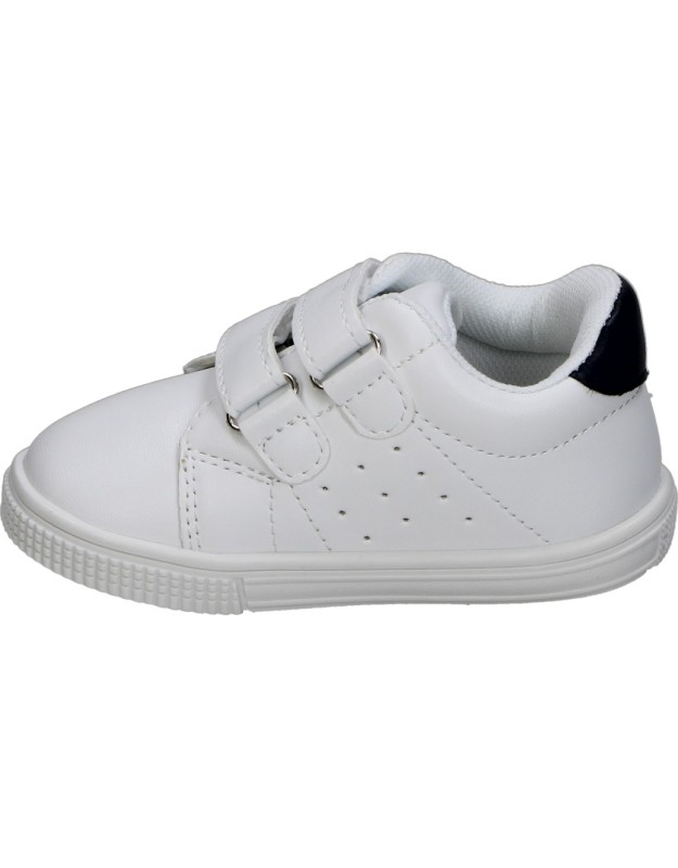 Zapatillas respetuosas ÑAKOS 8011 infantiles blancas y marinas