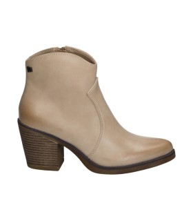 Botines de tacón Mustang Tijuana 54155 beige para mujer