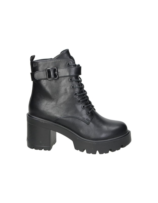 botines con tacon mustang saba negros para mujer 38