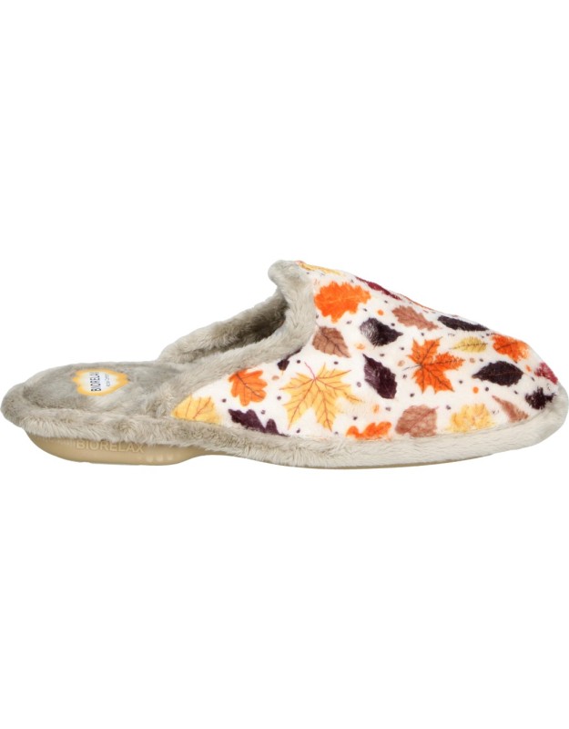 Zapatillas de casa destalonadas COSDAM 4538 beige con hojas