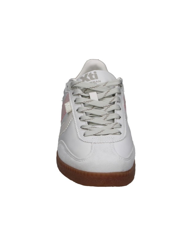 Zapatillas planas XTI 145052 blancas y rosas para mujer