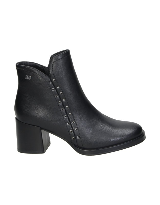 botines con tacon chk10 tukana 03 en negro para mujer 36