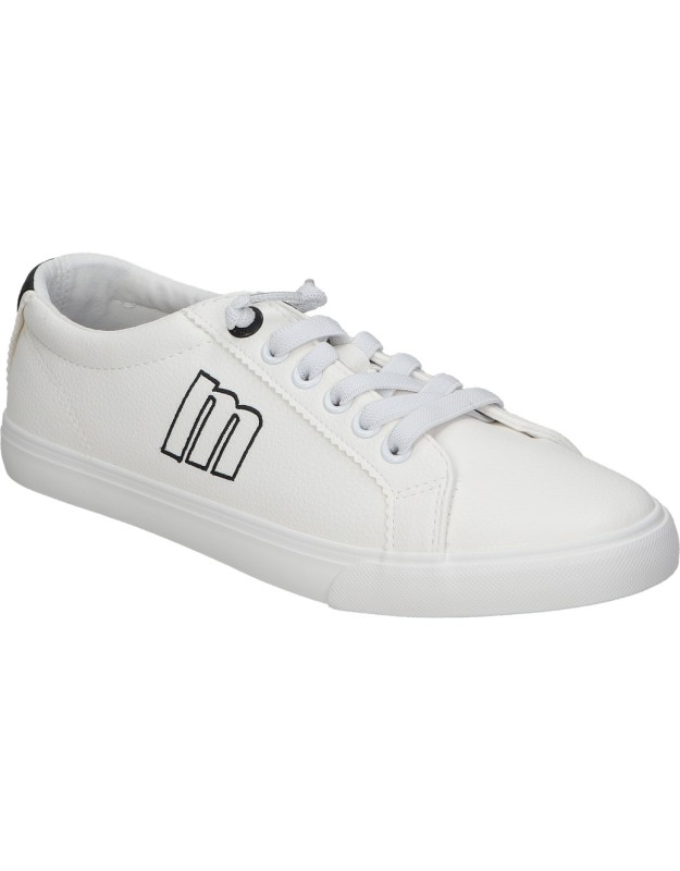 Zapatillas Mustang Aria 60615 blancas y negras para mujer