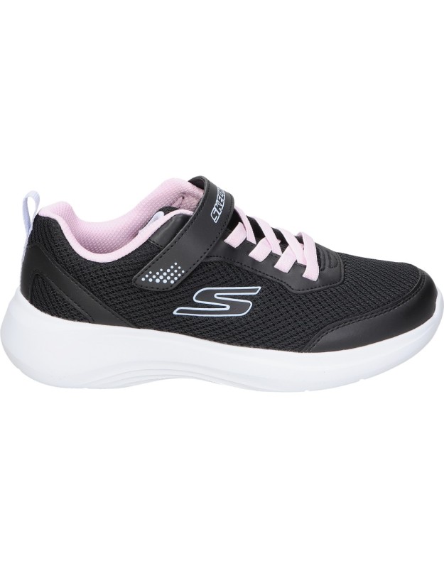 zapatillas comodo de nino skechers 303573l-blk color negro 32