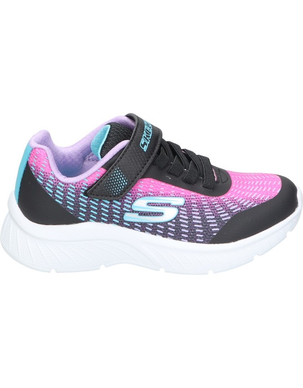 Zapatilla Skechers Microspec Plus negra y morada 303532l-bkmt
