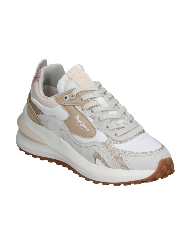 Zapatillas con cuña PEPE JEANS pls600044-804 beige para mujer