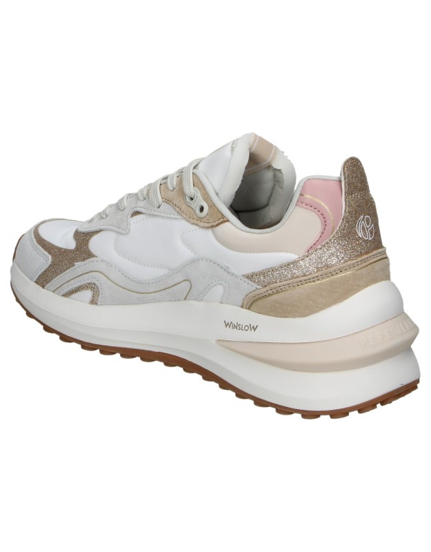 Zapatillas con cuña PEPE JEANS pls600044-804 beige para mujer