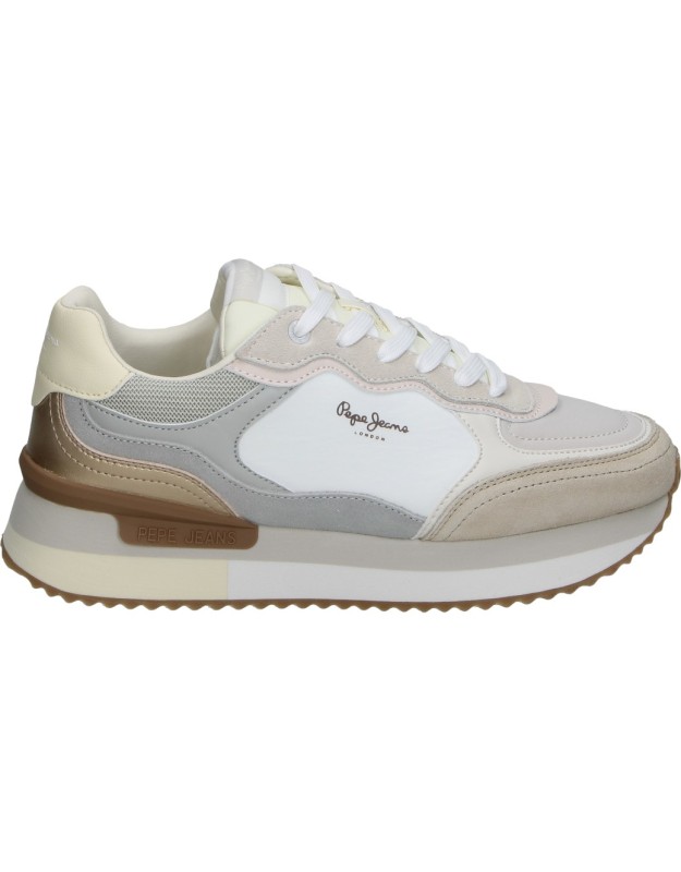 zapatillas con cuna pepe jeans pls600041-817 beige para mujer 39