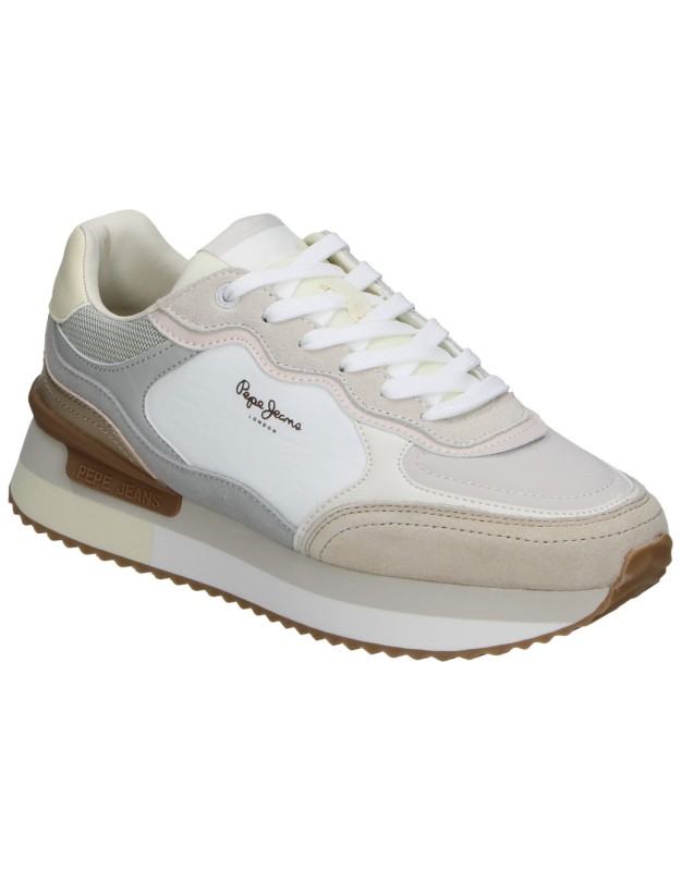 Zapatillas con cuña PEPE JEANS pls600041-817 beige para mujer