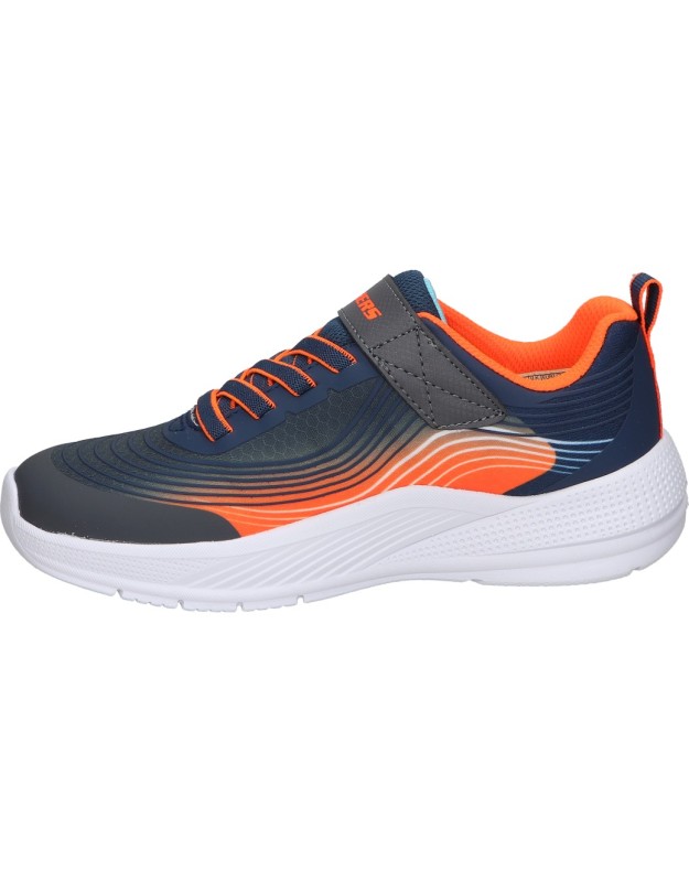 Deportiva Skechers Microspec Advance azul y naranja 403926l-nvor