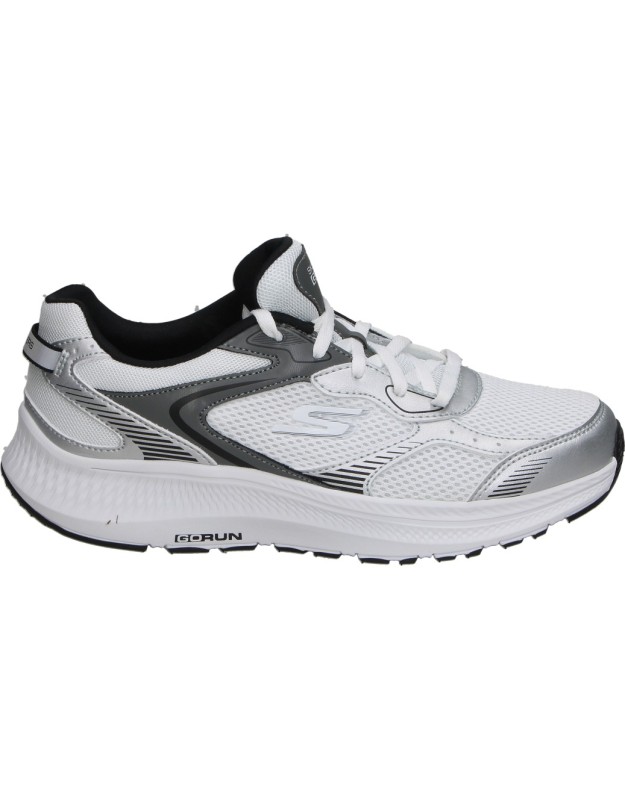 zapatilla skechers go run consistent 20 hi light blanca y negra 36