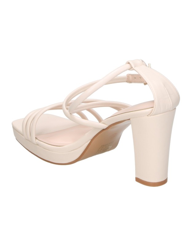 Sandalia de fiesta con tacón beige RODRIBLAN wxl825