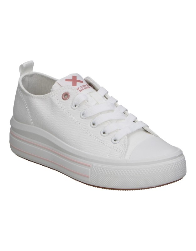 Zapatilla de lona con plataforma XTI KIDS 150853 blanca