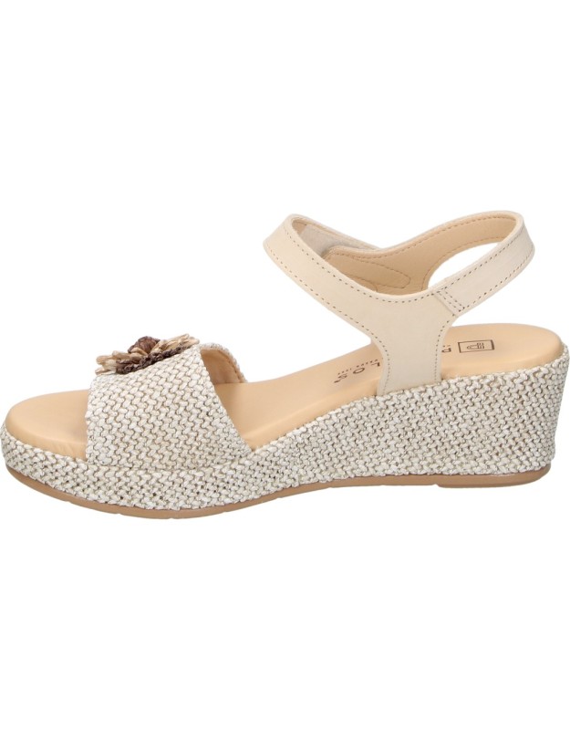 Sandalias con cuña PITILLOS 11262 en beige para mujer