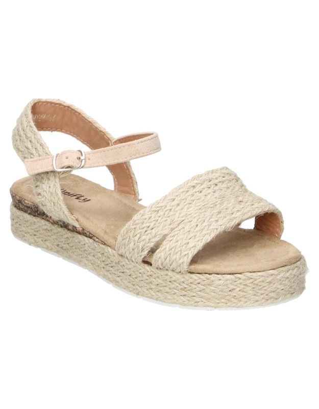 Sandalias de esparto JUPIFLY 9027 en beige para niña