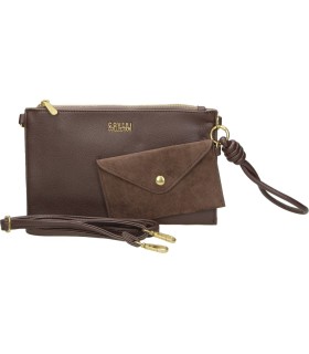 Bolso bandolera con monedero CHENSON 8062 en chocolate