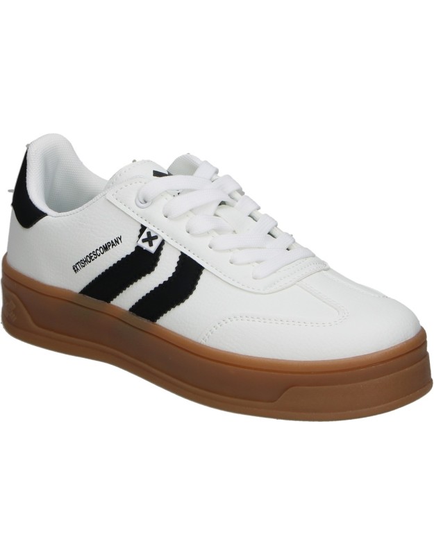Zapatilla con plataforma XTI 143645b blanca y negra para mujer