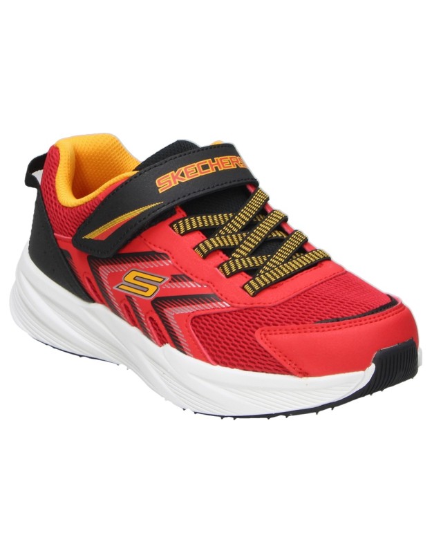 Zapatillas cómodo de niño SKECHERS 404115l-rdbk color rojo