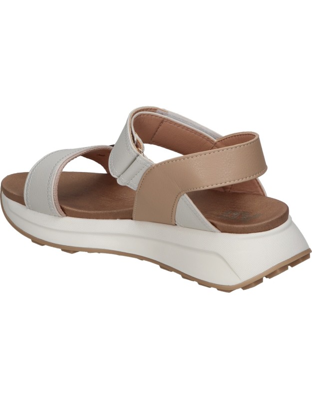 Sandalia cómoda de Mujer con Cuña XTI 143874 Color Beige