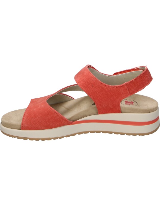 Sandalias de Piel para Mujer de Cuña TREINTAS 4534 en Color Rojo