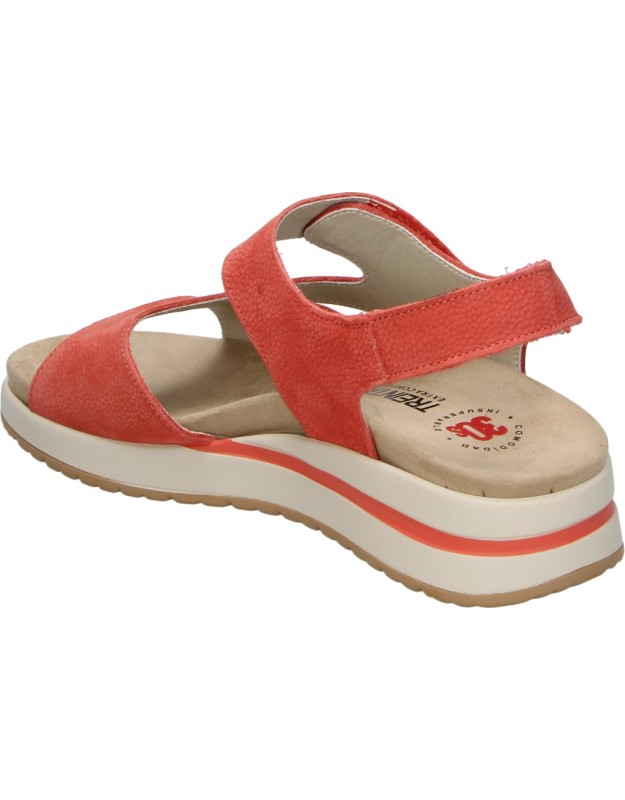 Sandalias de Piel para Mujer de Cuña TREINTAS 4534 en Color Rojo