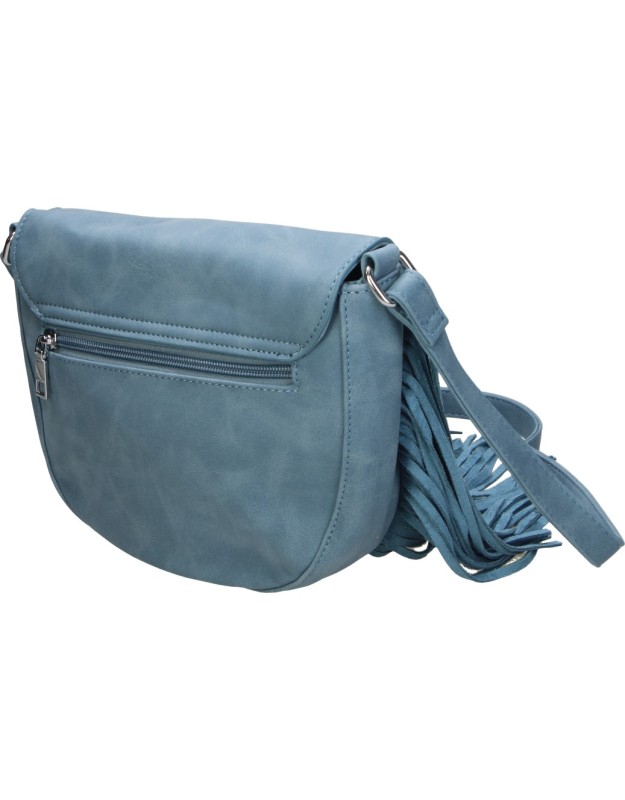 Bolso Bandolera CHENSON XU590 Con Flecos Color Azul para Mujer