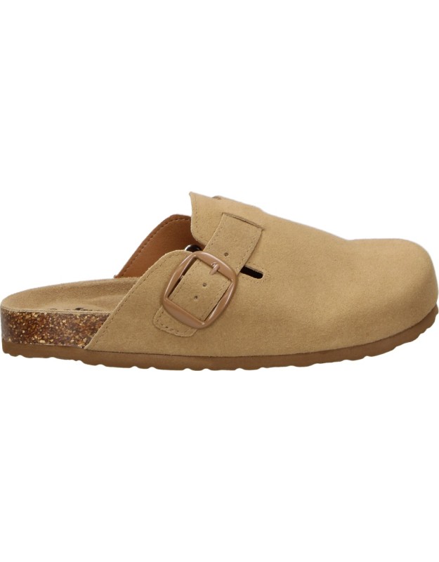 Zuecos REFRESH 172870 para Mujer Color Camel Suela de Goma Antideslizante