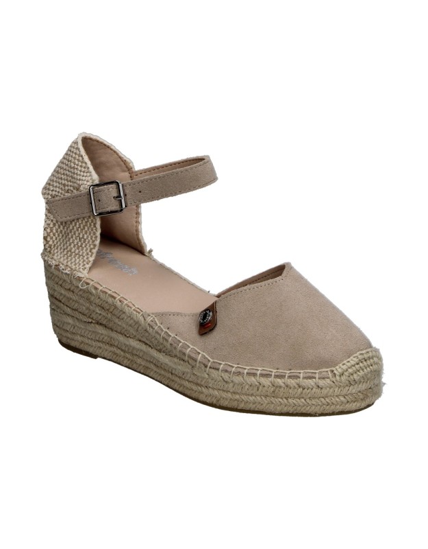 Sandalias con Cuña para Mujer REFRESH 175235 Color Beige