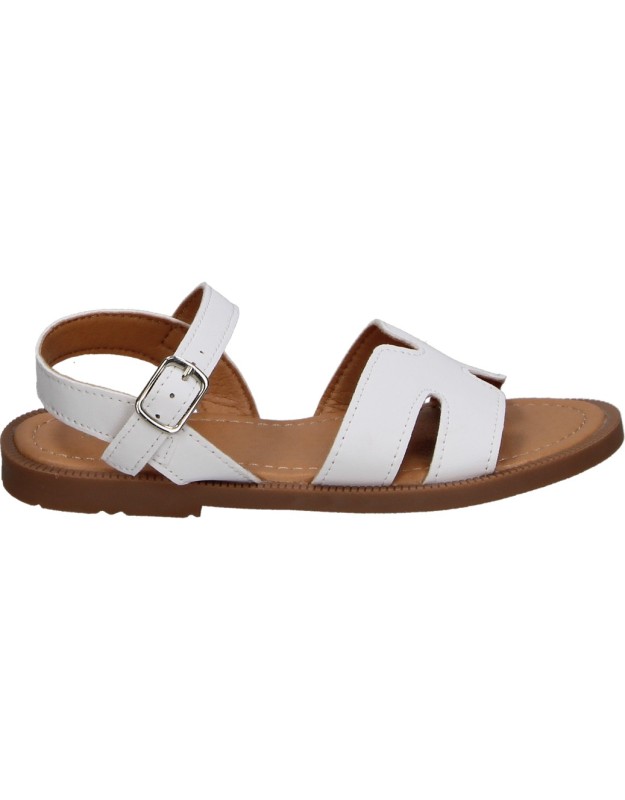 Sandalias blancas planas PEKES 9020 para niña