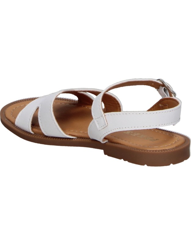 Sandalias blancas planas PEKES 9020 para niña