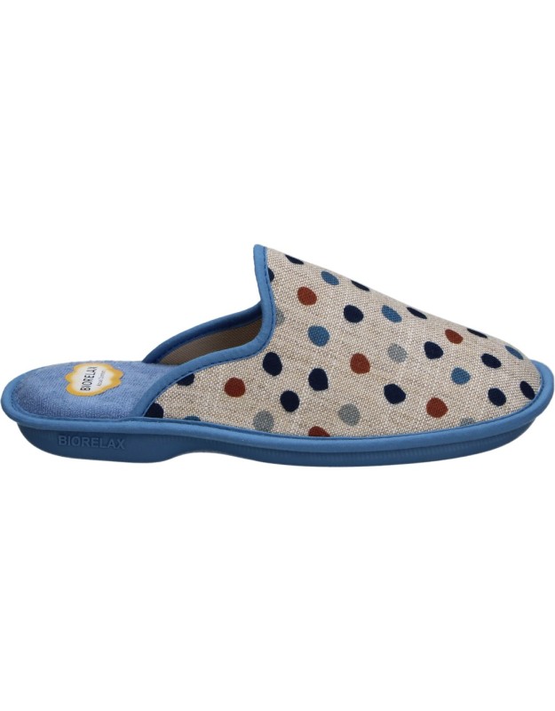 Zapatillas de Casa Destalonadas COSDAM 4057 Color Azul con Círculos