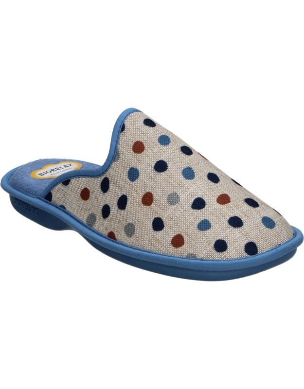 Zapatillas de Casa Destalonadas COSDAM 4057 Color Azul con Círculos