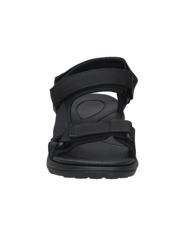 Sandalias PEKES 9017 doble Cierre de Velcro Color Negro para Niña