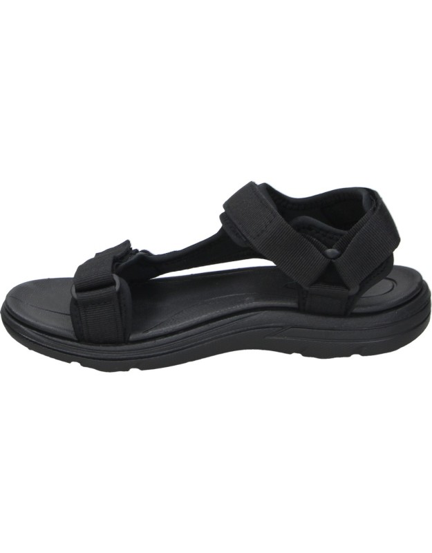 Sandalias PEKES 9017 doble Cierre de Velcro Color Negro para Niña