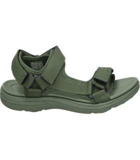 Sandalias PEKES 9017 Color Verde Khaki para Niña con Doble Cierre de Velcro