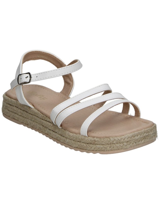Sandalias con Plataforma JUPIFLY 9204 Color Blanco para Niña