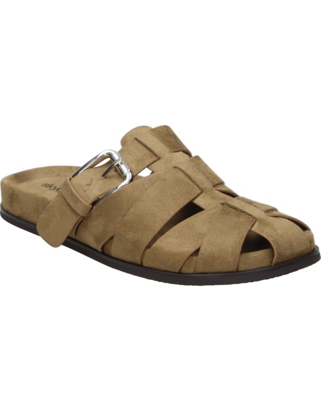 Zuecos SKYDIVA BUEN ROLLO en Color Camel para Mujer