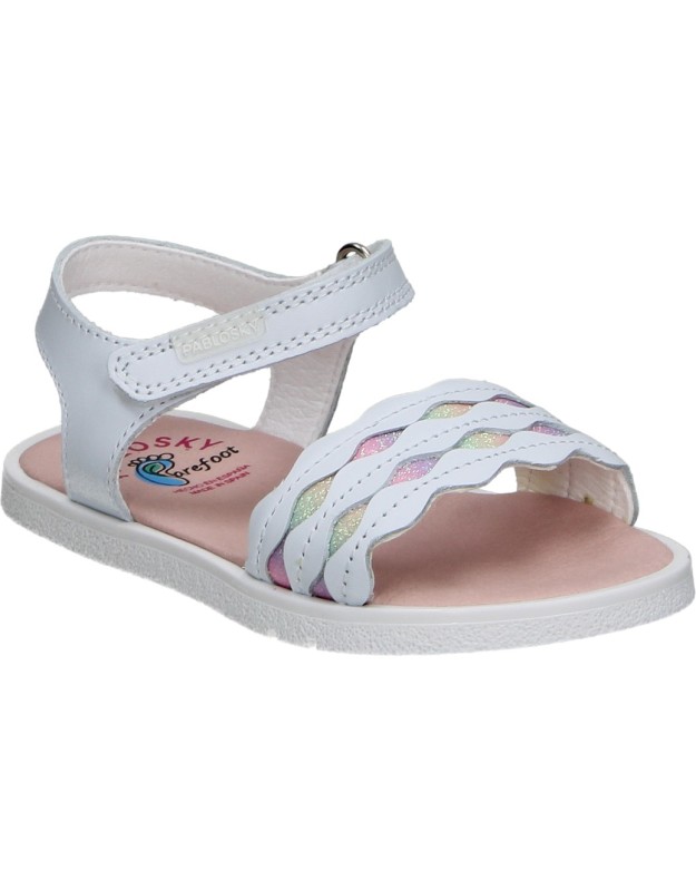 Sandalias con Detalle Iridiscente PABLOSKY 054000 Color Blanco para Niña