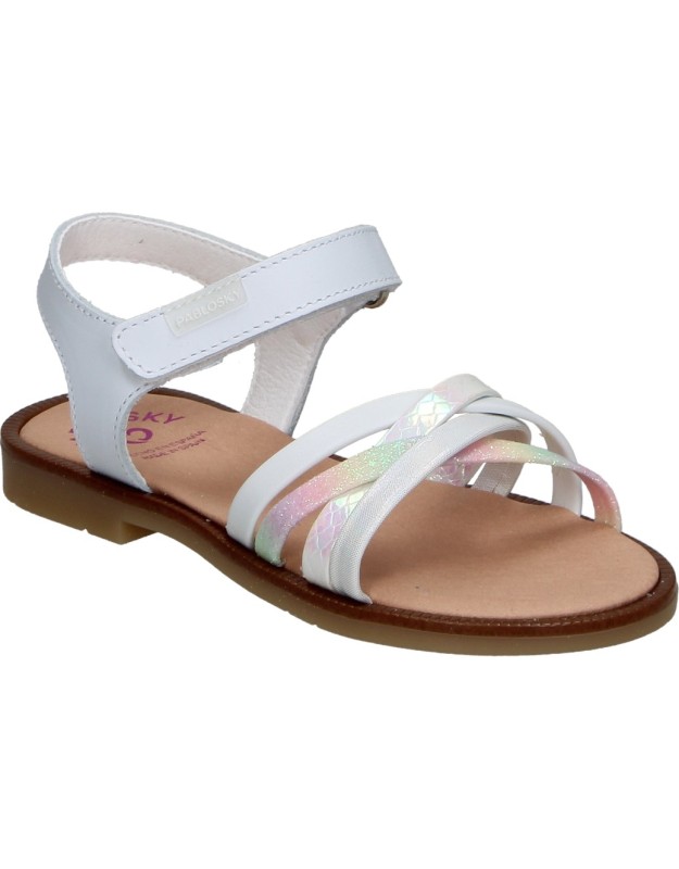 Sandalias PABLOSKY 451200 para Niña en Color Blanco con Detalles