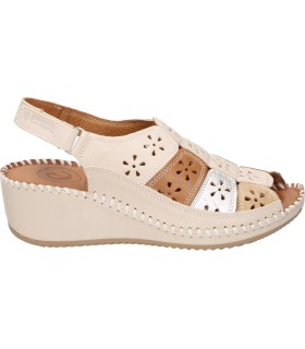 Sandalias de Piel ERASE WONDY 793.60 Color Beige para Mujer