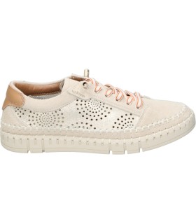Zapato de Piel YOKONO flow-100 en Color Crema con Detalles para Mujer