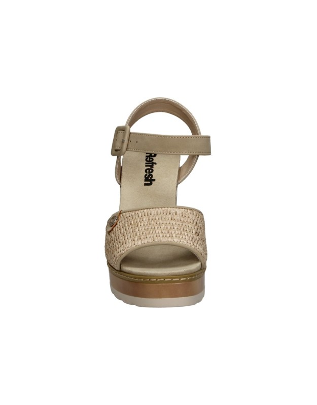 Sandalia de Tacón REFRESH 175281 Color Taupe para Mujer
